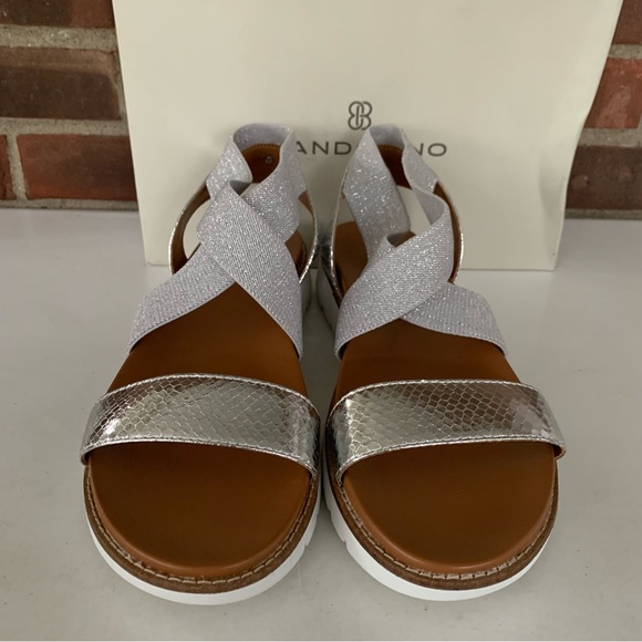 Bandolino Anly Silver Low Wedge Sport Sandals Size US 10 M - Picture 3 of 9